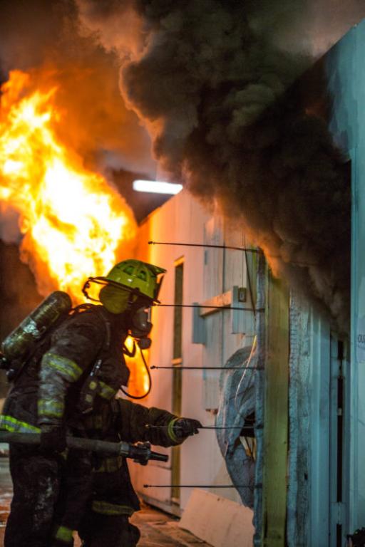 Fire attack in progress