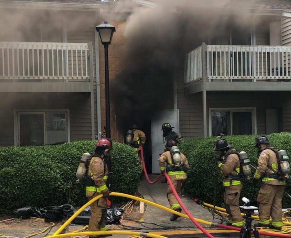 smoke from between townhomes