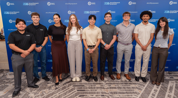 Posed group shot of the 2026 ULRI Fire Safety Research Institute’s interns