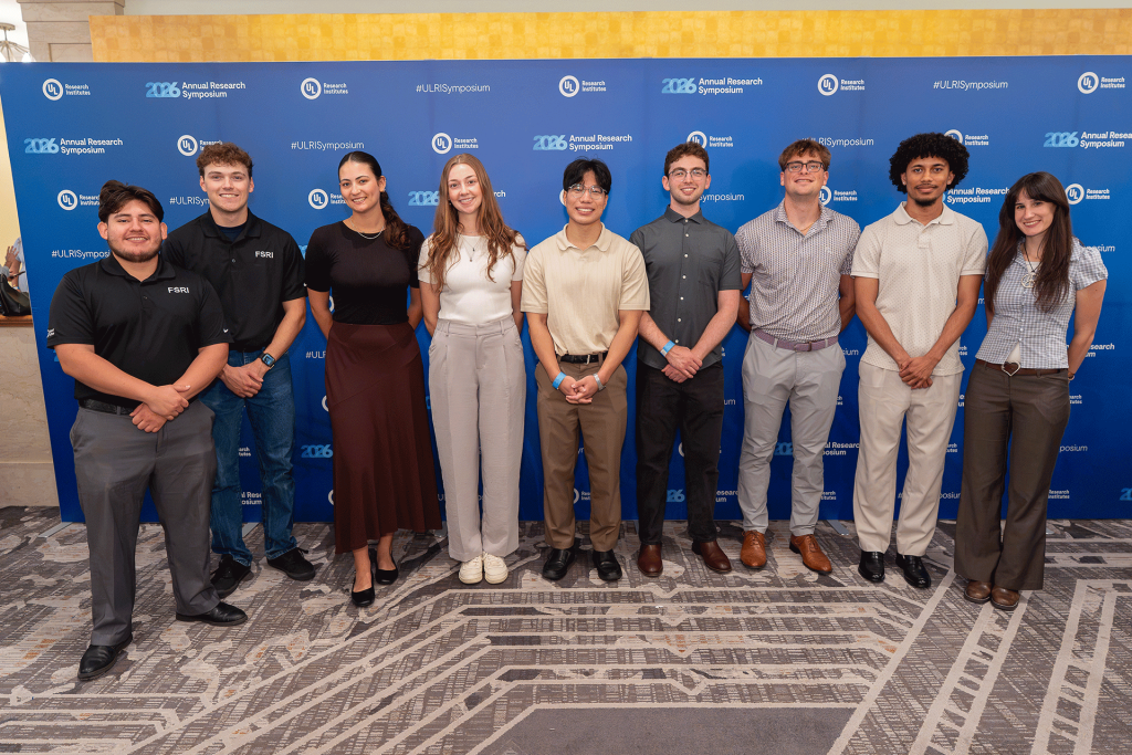 Posed group shot of the 2026 ULRI Fire Safety Research Institute’s interns