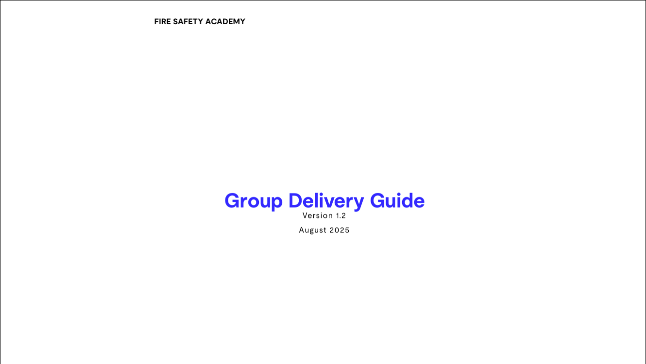 Fire Safety Academy Group Delivery Guide thumbnail