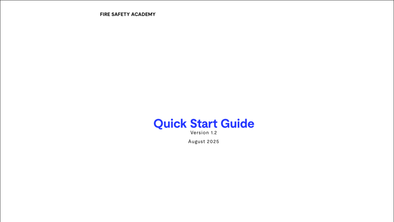 Fire Safety Academy Quick Start Guide thumbnail
