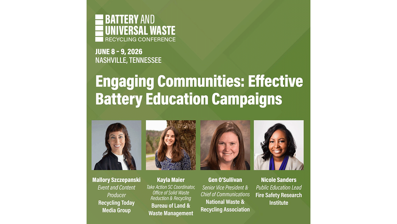 Battery and Universal Waste Recycling Conference session poster 