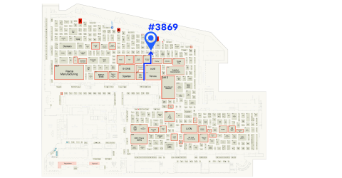 Map view of FSRI's booth location