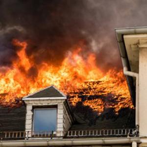 A residential attic fire