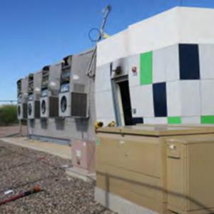 Lithium-ion battery energy storage system facility in Surprise, Arizona, site of a deflagration incident.
