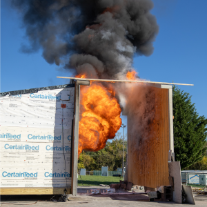 fire spread experiment setup